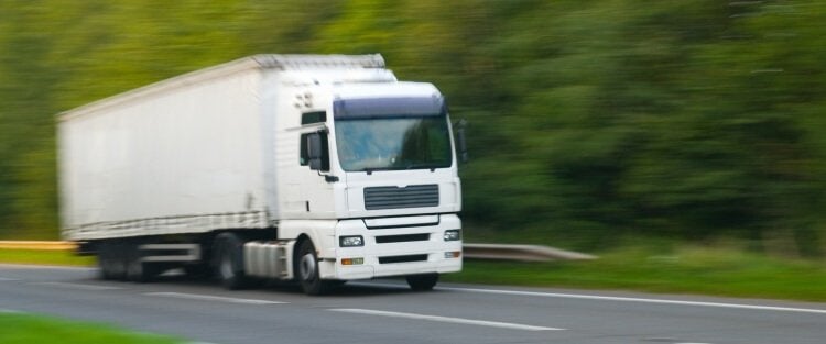 A lorry on the road