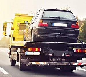 Broken down vehicle being recovered