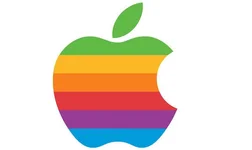 Apple logo rainbow style