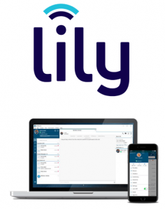 lily comms logo and software