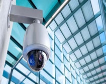 Security camera at a business premises