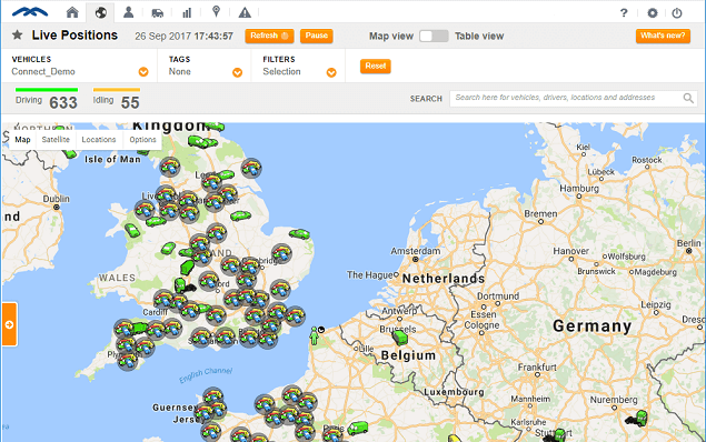 Live Masternaut map