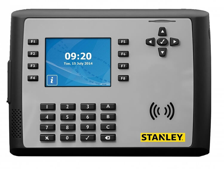 stanley security clocking in device