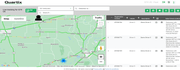 screenshot of Quartix vehicle tracking map