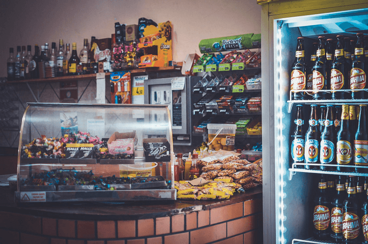 Convenience store counter