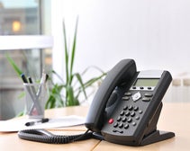 Office phone on a desk