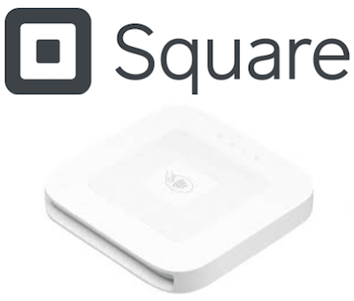 Square logo and card reader