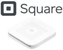 Square logo and card reader