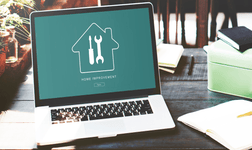 Laptop showing settings screen for updates and web maintenance