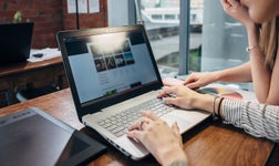 laptop showing webpages