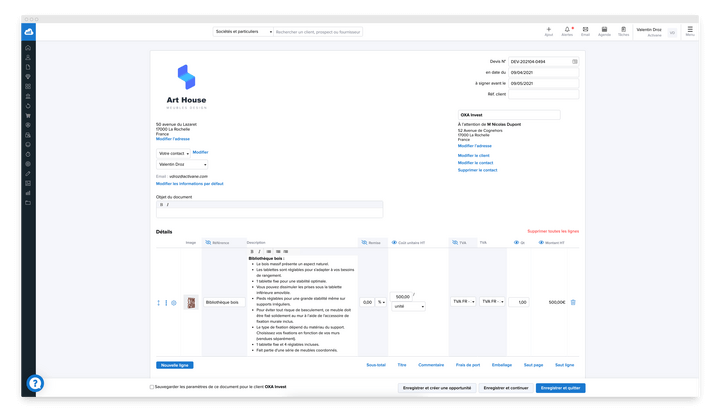 La creation de devis avec le CRM Sellsy La creation de devis avec le CRM Sellsy