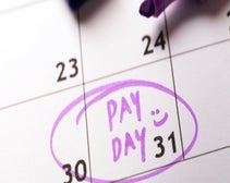 payday circled on calendar