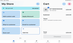 Screenshot of Shopify POS order checkout