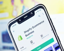 Smartphone showing Shopidy ecommerce app on app store