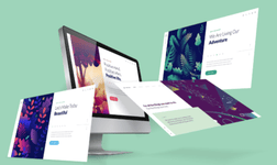 A graphic illustrating website building with Wix,