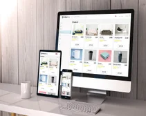 Browsing Shopify stores on laptop and mobile devices