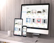 Browsing Shopify stores on laptop and mobile devices