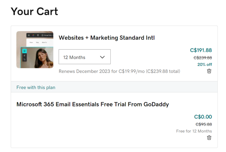 GoDaddy Pricing Plans and Costs