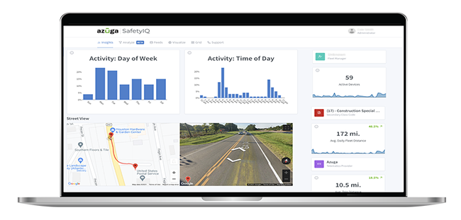 azuga ELD safetyIQ platform