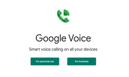 Screenshot of Google Voice homepage