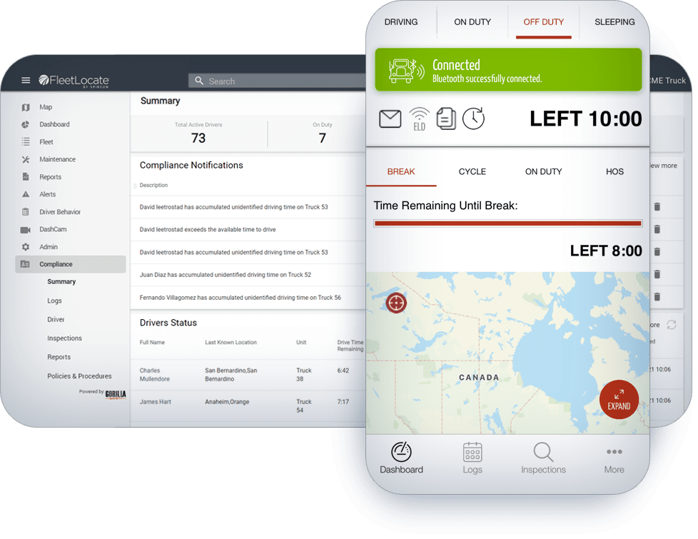 spireon eld compliance in FleetLocate