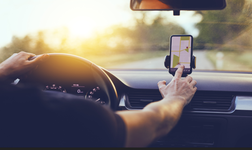 driver using a phone while driving