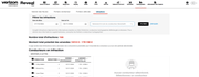 Capture d&rsquo;&eacute;cran du rapport des infractions des conducteurs sur Verizon Connect