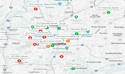 live map view - a benefit of verizon's vehicle tracking solution