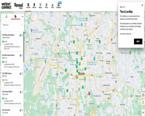 screenshot of Verizon GPS tracker map from an Expert Market Test.