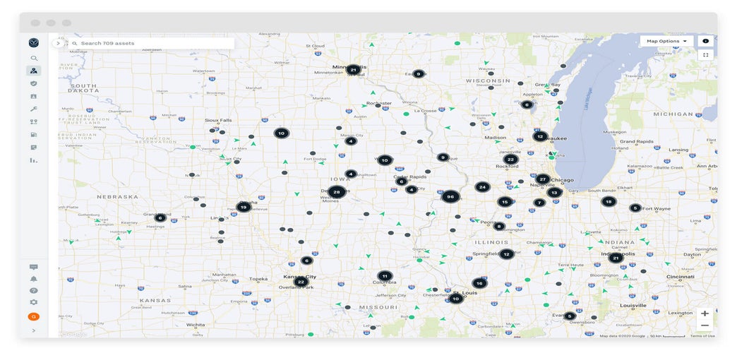 Samsara Dashboard map