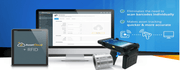 Wasp Barcode Asset tracking system displayed on desktop with tags and scanner