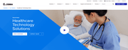 screenshot of Zebra website showing healthcare solutions page