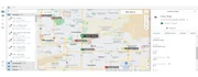 Map View on the GPS Insight software app showing different driver positions and details