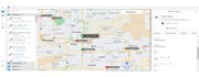 Map View on the GPS Insight software app showing different driver positions and details