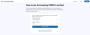 less annoying crm webpage before live demo