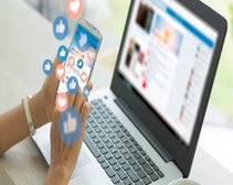Young woman using smart phone, Social media concept