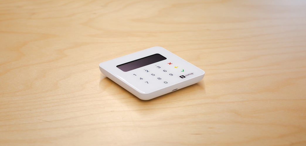 the SumUp Air card machine on a table
