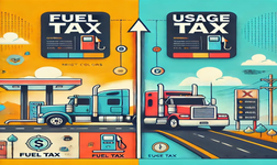 An-infographic-with-a-split-image_-one-side-showing-a-truck-stopping-at-a-gas-pump-with-a-fuel-tax-label-the-other-side-showing-a-truck-driving-on-.png
