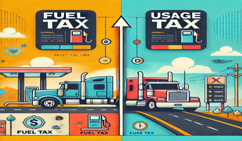 An-infographic-with-a-split-image_-one-side-showing-a-truck-stopping-at-a-gas-pump-with-a-fuel-tax-label-the-other-side-showing-a-truck-driving-on-.png