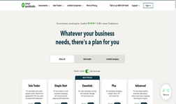 Screenshot of QuickBooks's pricing page