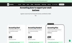 Screenshot of Sage Accounting's pricing page