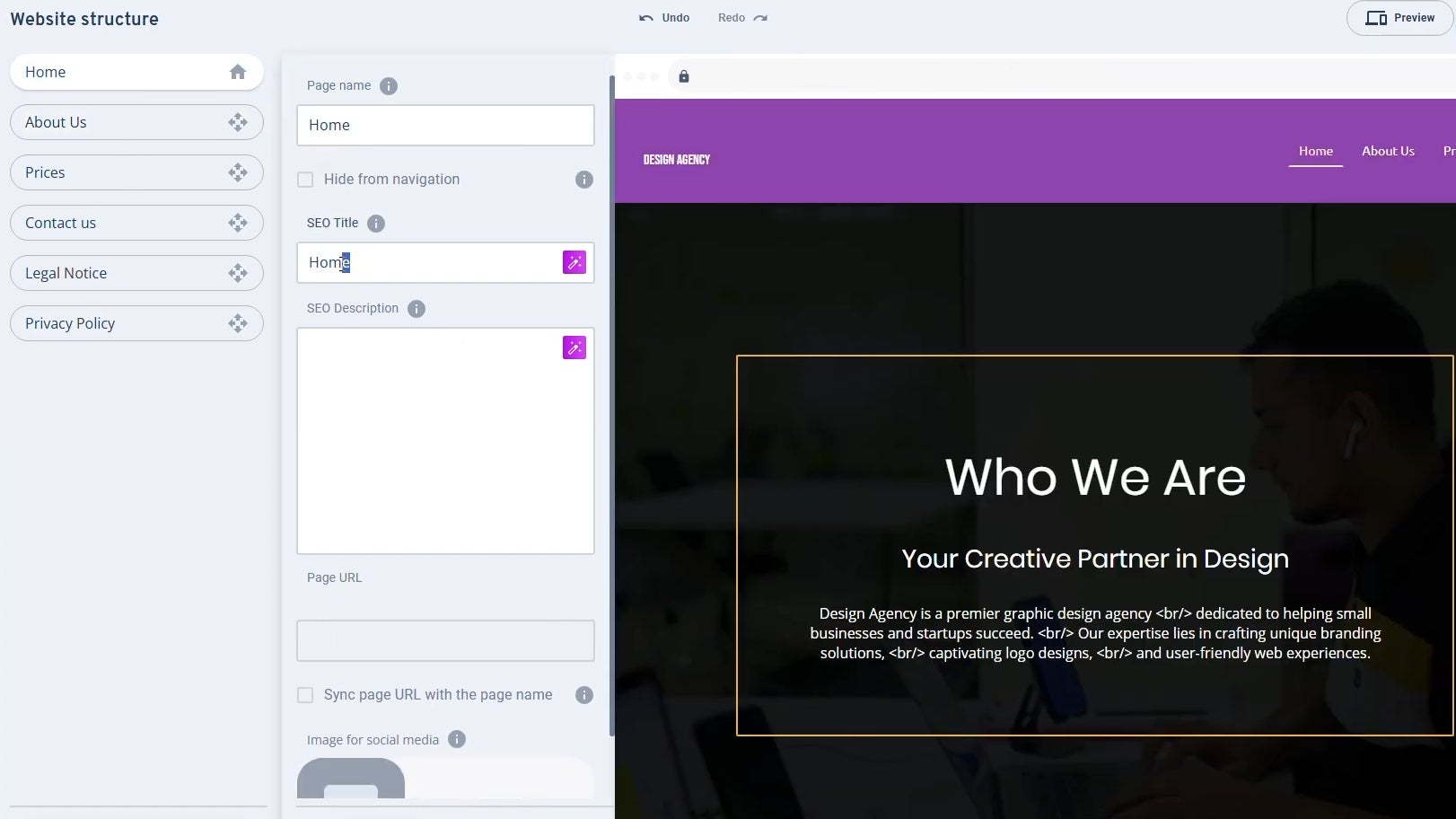 IONOS SEO settings