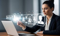 Human-Centric HR Tech: Streamlining Candidate Selection, Suitable for HR software demos, SaaS product brochures, or corporate presentations on modernizing recruitment processes