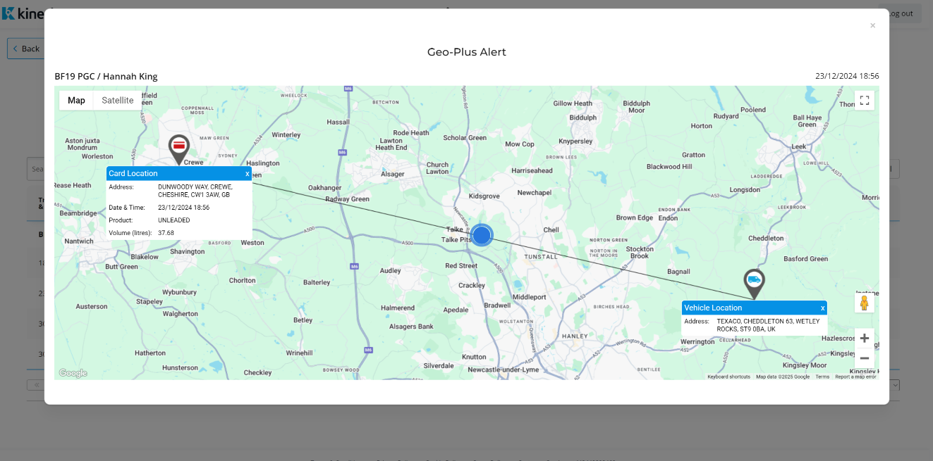 Radius fuel card integration geoplus alerts