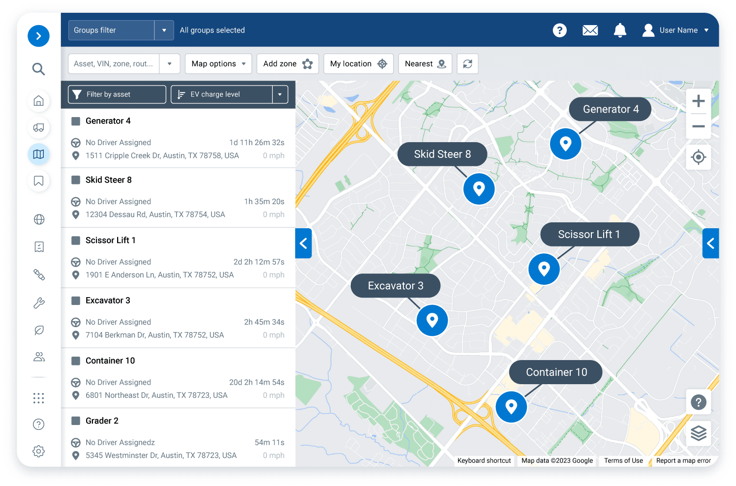 my geotab map view