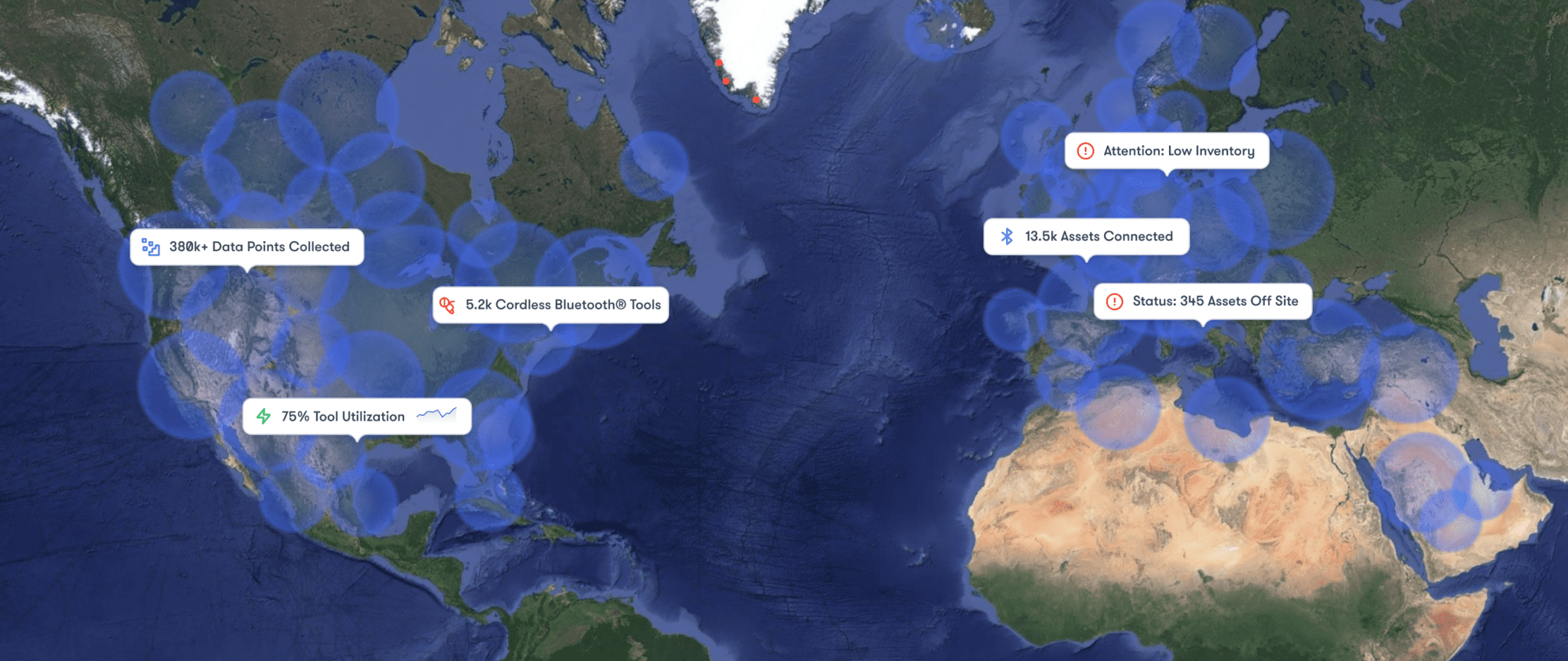 trackunit network bluetooth location of items
