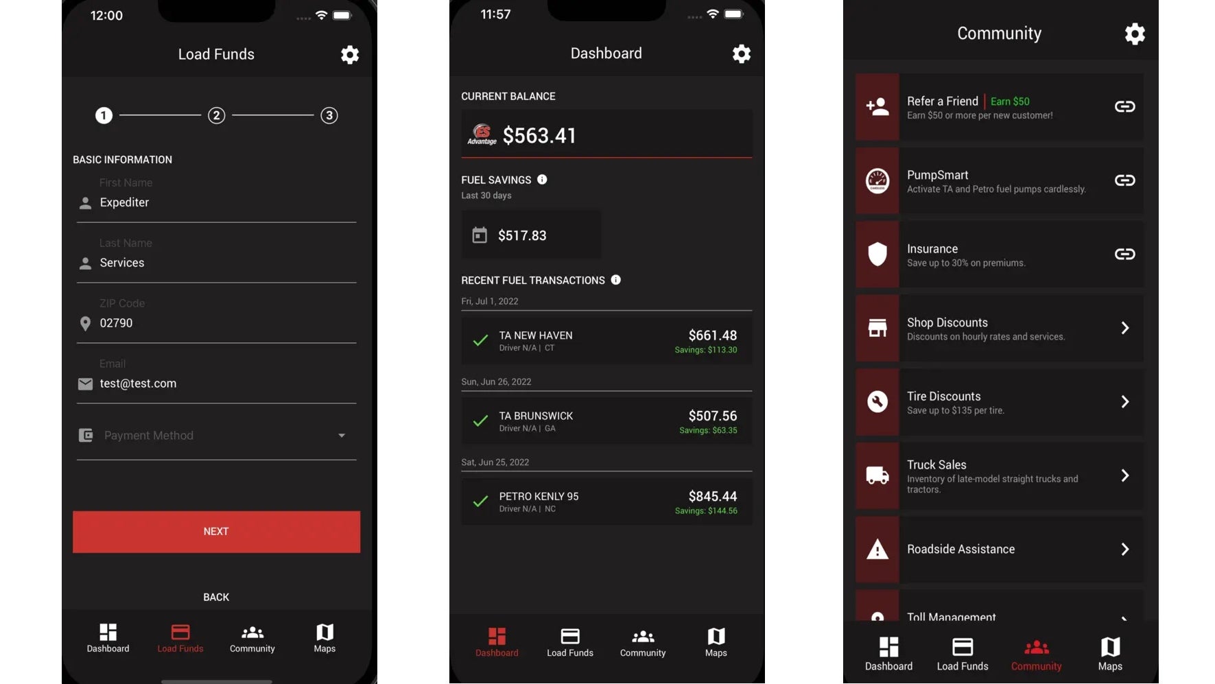 es advantage card app screenshots