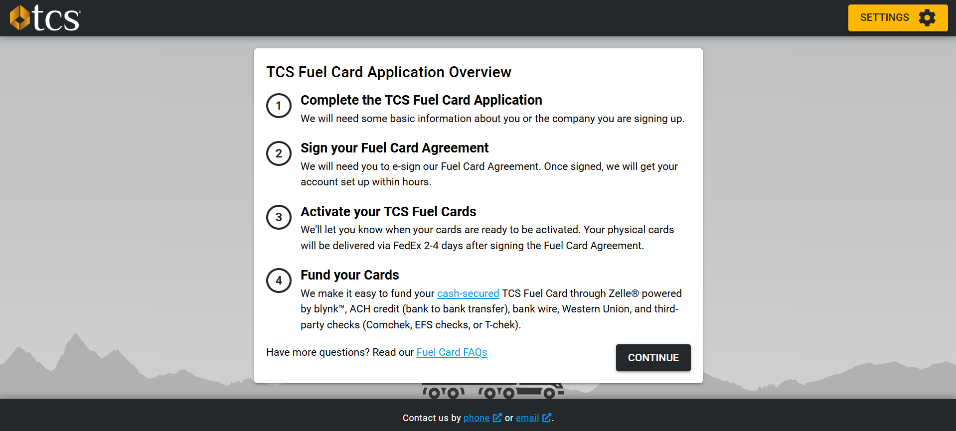 TCS application process