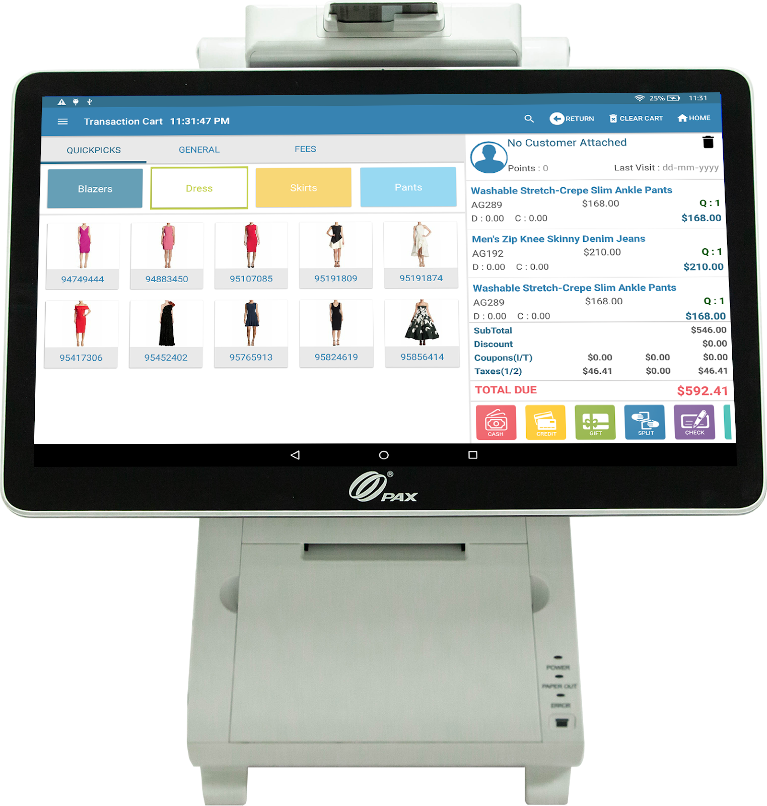 PAX e800 from retailcloud