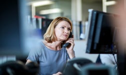 VoIP phone system in office
